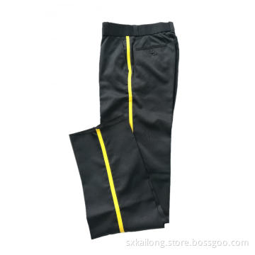 Suit pants Men's poly pants with Yellow stripe